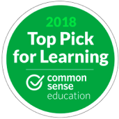 Top Pick for Learning. Common Sense Education 2018