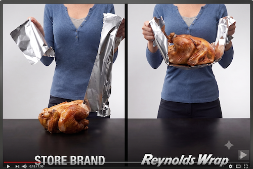 A still from the Reynolds Wrap commercial